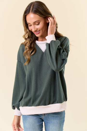 Olive French Terry Sweatshirt