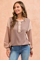 Mocha Colorblock Top