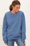 Dusty BlueFleece Crew Neck Relaxed Fit Sweatshirt