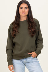 Dark Olive Fleece Sweatshirt