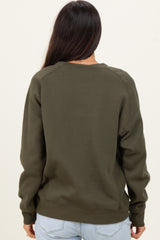 Dark Olive Fleece Sweatshirt