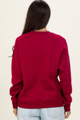 Burgundy Fleece Sweatshirt