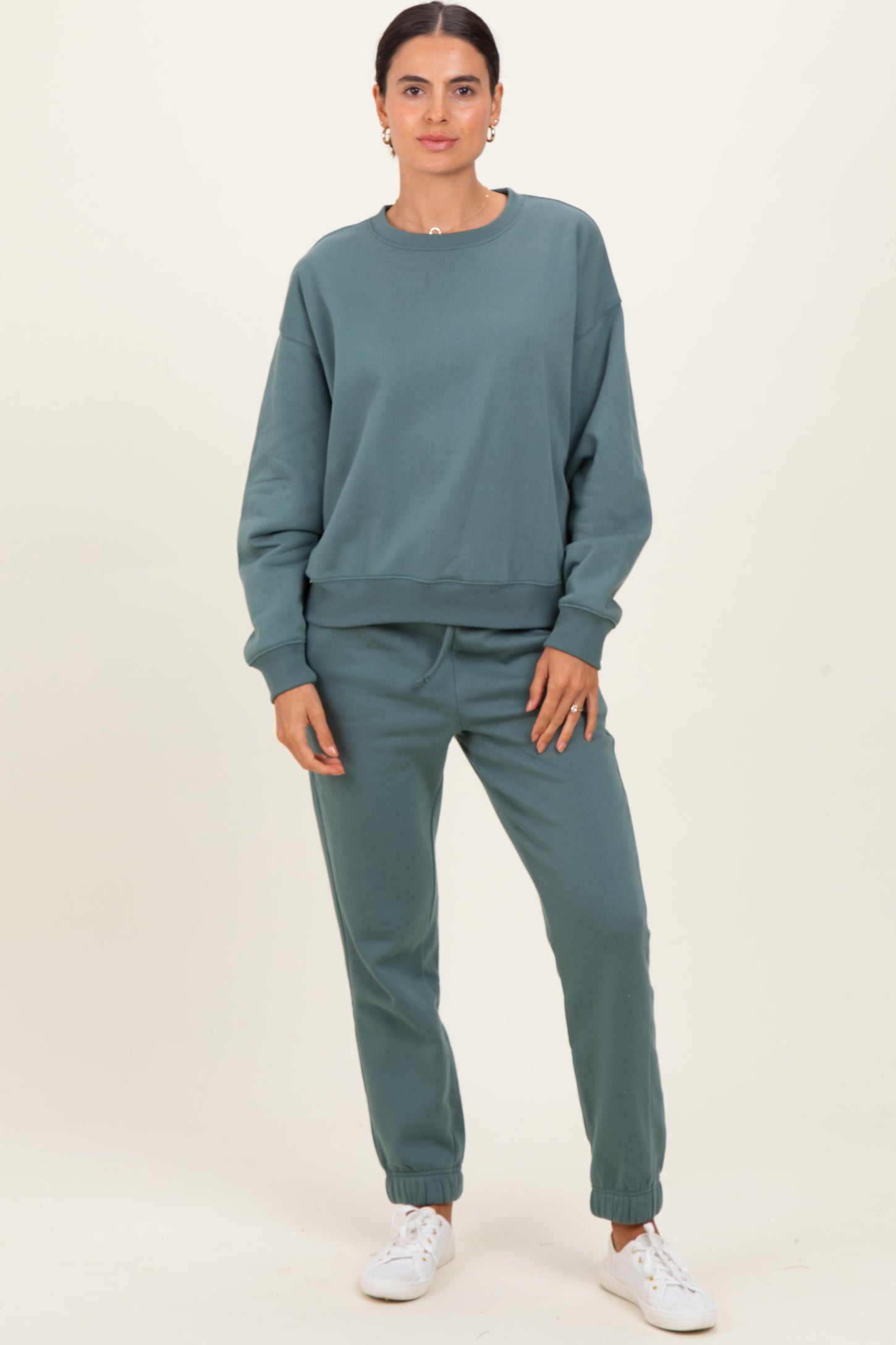 Jade Fleece Long Sleeve Pullover & Jogger Set