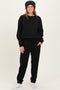 Black Fleece Long Sleeve Pullover & Jogger Set