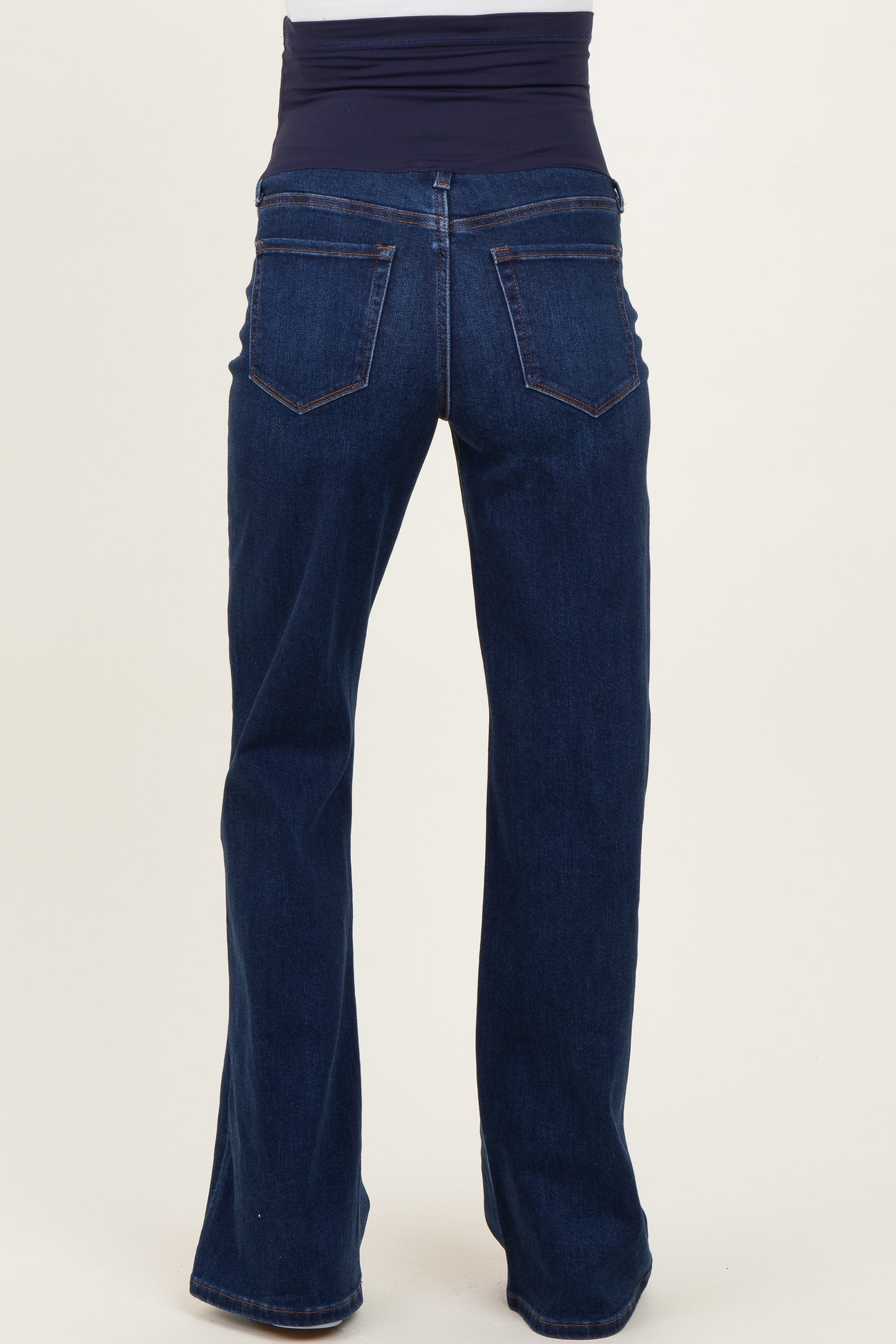 Navy Dark Wash Maternity Flare Jeans