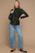 Blue Distressed Cuffed Ankle Barrel Leg Maternity Jeans