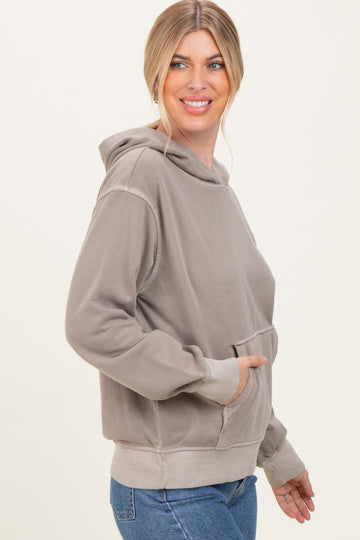 Mocha Soft Fleece Pocket Hoodie