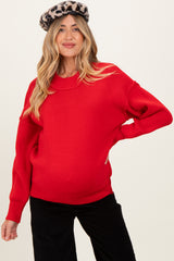 Ruby Wide Neck Drop Shoulder Maternity Sweater