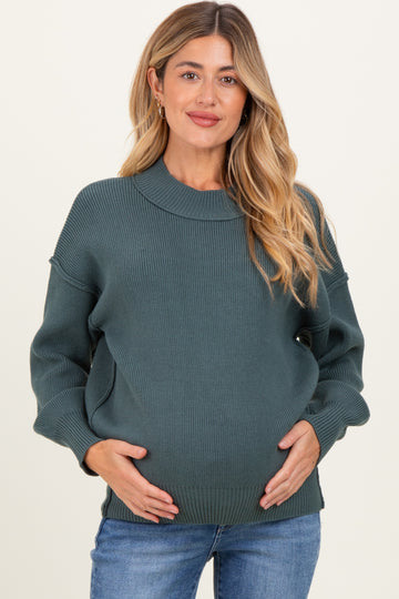 Jade Wide Neck Drop Shoulder Maternity Sweater