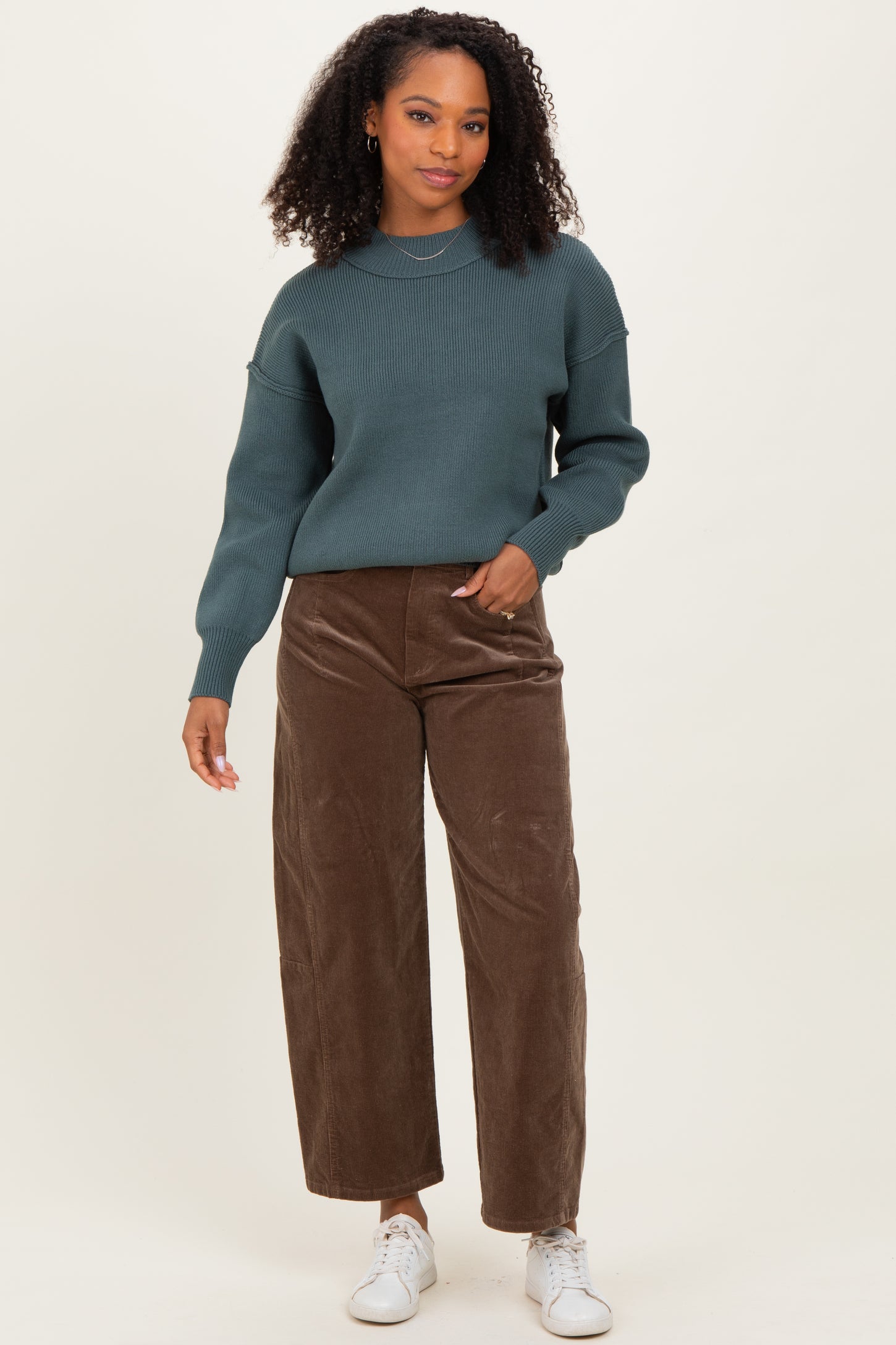 Jade Wide Neck Drop Shoulder Sweater