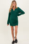 Forest Green Long Sleeve Polo Maternity Sweater Dress