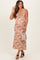 Peach Cowl Neck Lace Up Back Maternity Maxi Dress