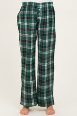 Green Plaid Wide Leg Maternity Lounge Pants