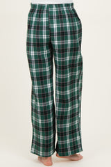 Green Plaid Wide Leg Maternity Lounge Pants