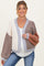 Cream/Mocha Oversized Color Block Maternity Cardigan