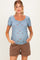 Brown Classic Maternity Denim Shorts