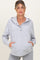 Heather Grey Fleece Snap Button Maternity Hoodie
