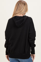 Black Fleece Snap Button Hoodie