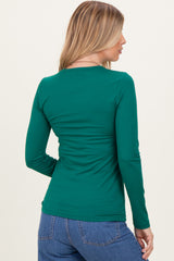 Forest Green Basic Long Sleeve Top