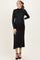 Black Sequin Long Sleeve Mock Neck Maternity Maxi Dress