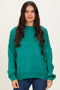 Forest Green Bubble Sleeve Sweater