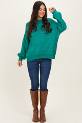 Forest Green Bubble Sleeve Sweater