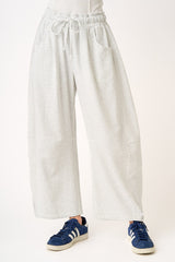 Ivory Barrel Leg Terry Sweatpants