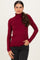 Wine Mock Neck Top