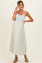 Cream Floral Contrast Trim Sleeveless Maternity Maxi Dress