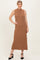 Mocha Chunky Knit Sleeveless Maxi Dress