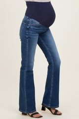 Navy Classic Wash Bootcut Maternity Jeans