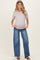 Blue Raw Hem Wide Leg Maternity Jeans