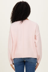 Light Pink Boat Neck Sweater