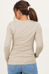 Sage Basic Long Sleeve Maternity Top