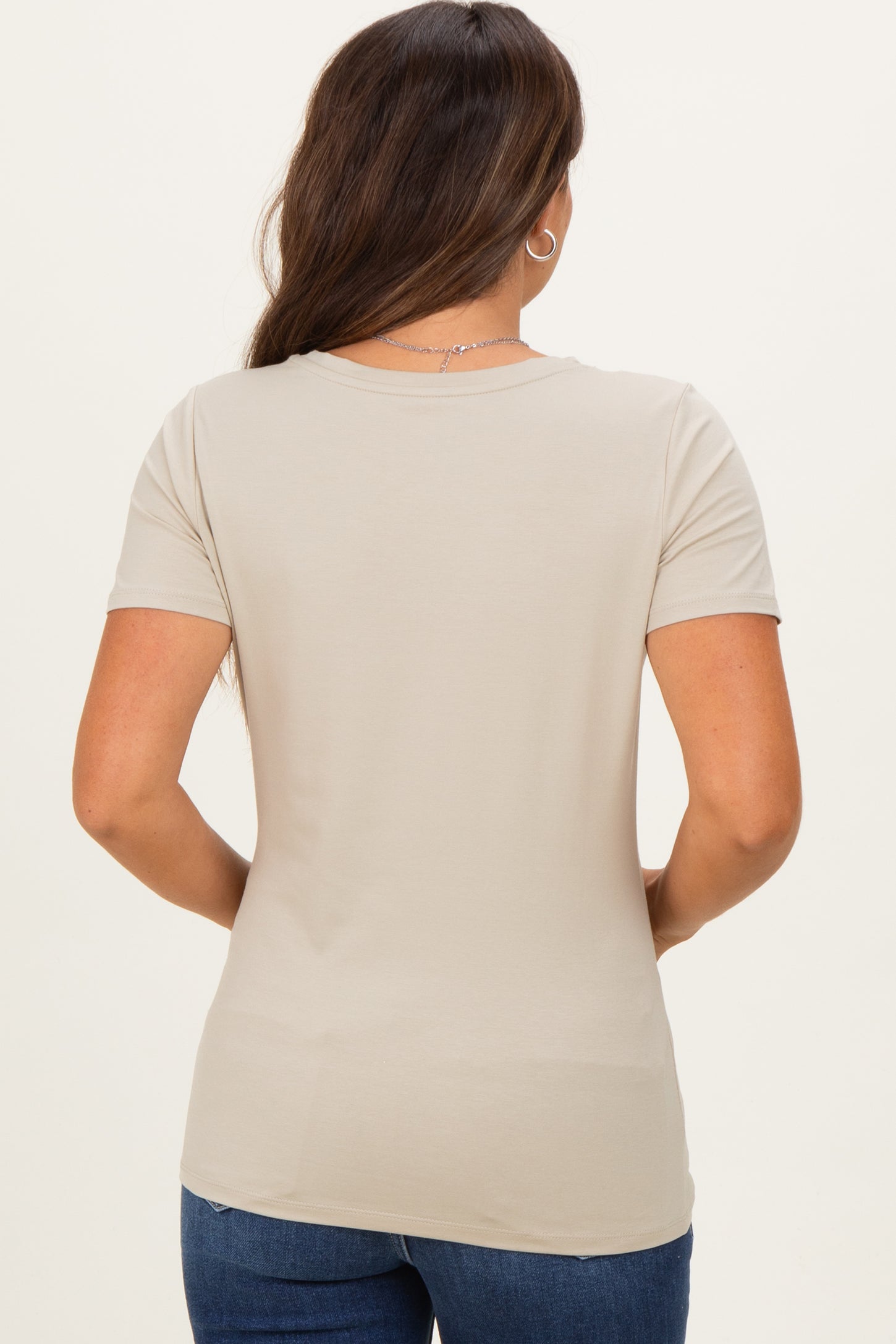 Sage Basic Short Sleeve Maternity Tee