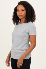 Heather Grey Basic Short Sleeve Tee