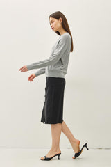 Heather Grey Classic Crew Neck Sweater