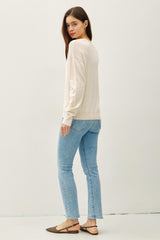 Oatmeal Classic Crew Neck Sweater