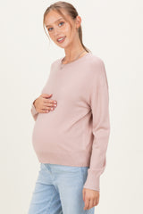 Blush Classic Crew Neck Maternity Sweater