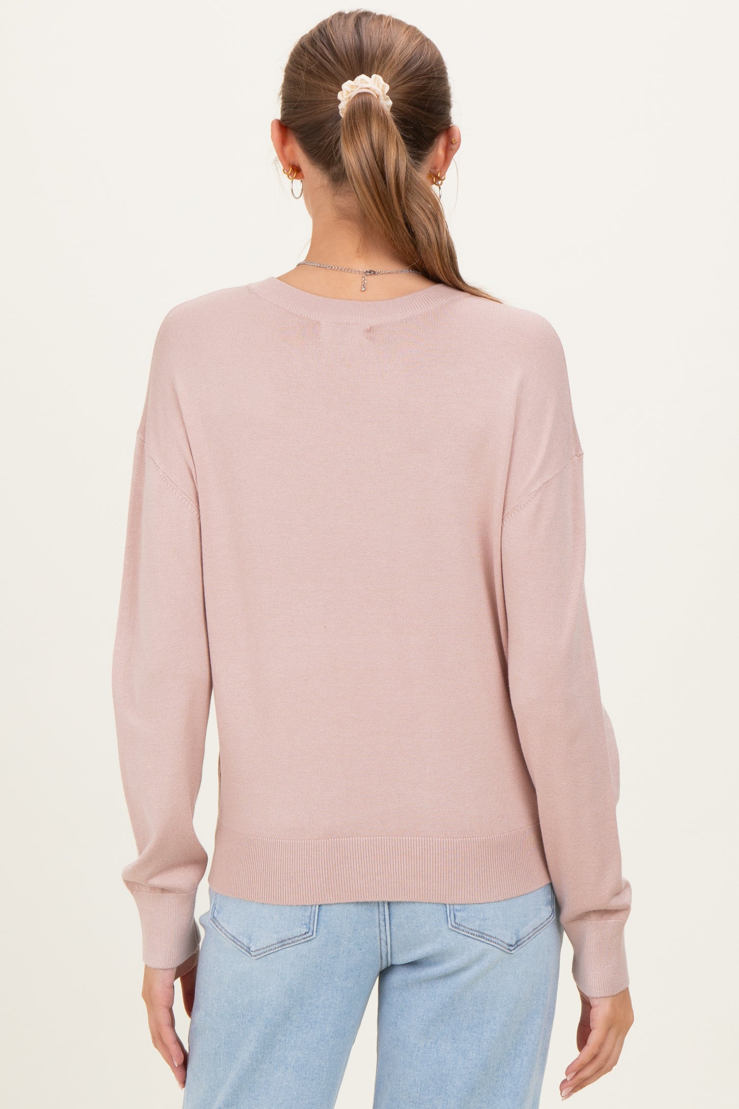 Blush Classic Crew Neck Maternity Sweater