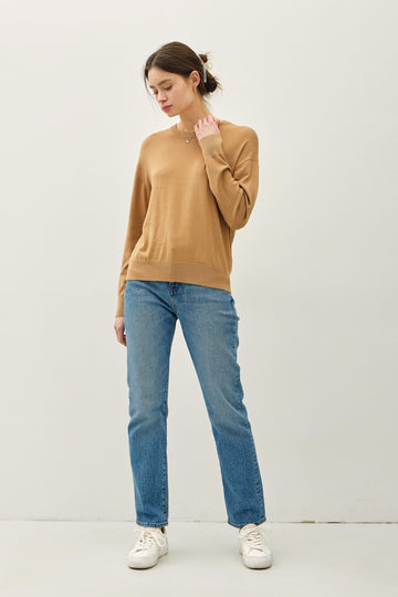 Camel Classic Crew Neck Sweater