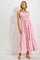 Pink Gingham Smocked Bodice Maxi Dress