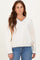 Ivory Stitch Detail V-Neck Oversized Sweater