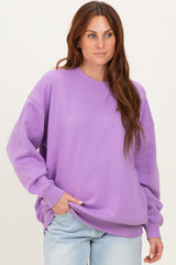 Lavender Oversized Fleece Sweatshirt