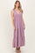 Violet Shoulder Tie Ribbed Tiered Maxi Dress