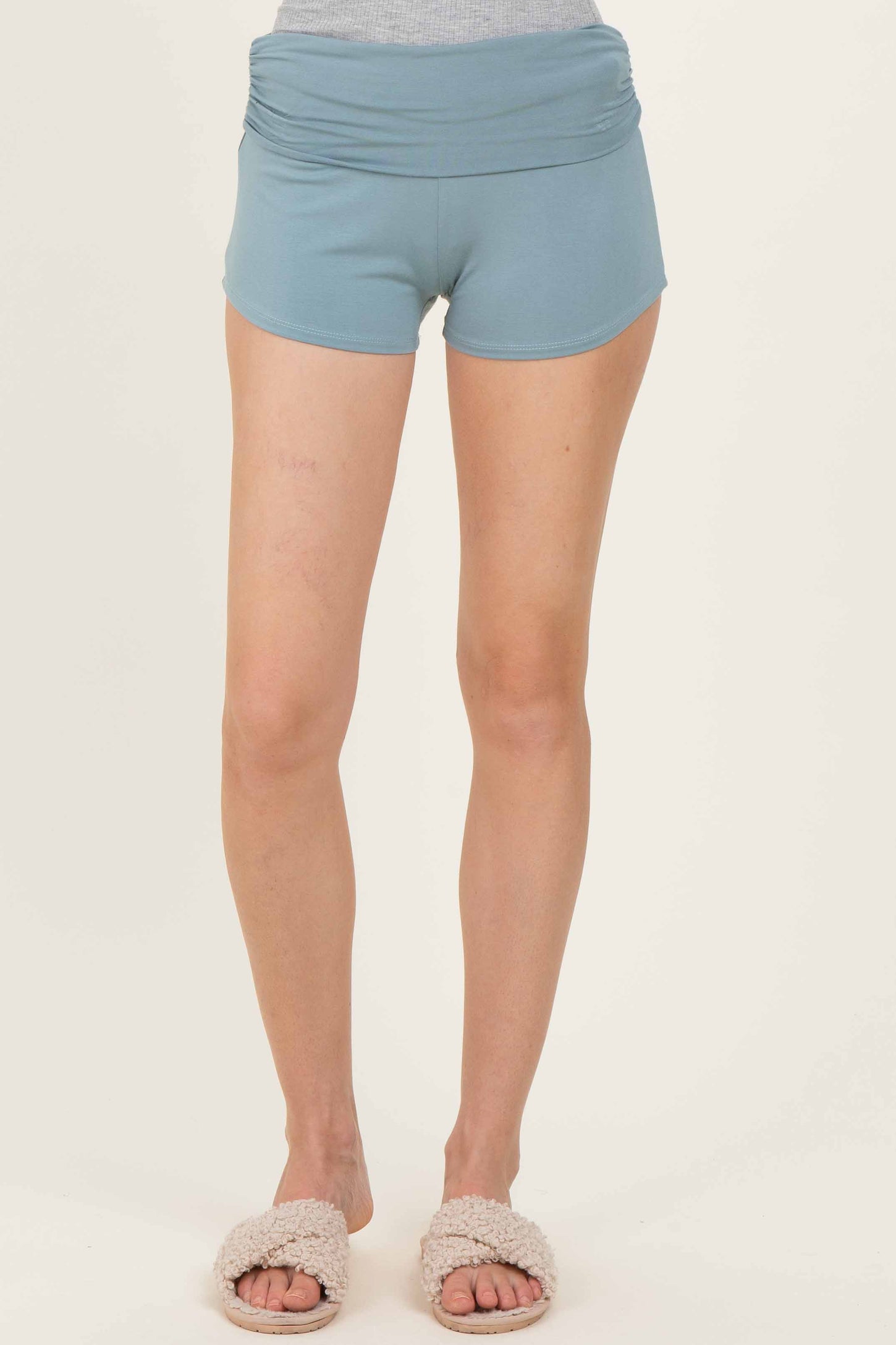 Sage Ruched Side Lounge Shorts