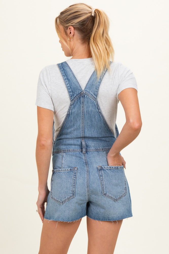 Blue Maternity Denim Shortall