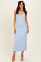 Sky Rib Knit Sleeveless Maxi Dress