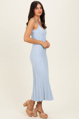 Sky Rib Knit Sleeveless Maxi Dress