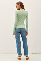 Light Green Long Sleeve Top